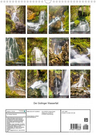 Kalender Gollinger Wasserfall 2020 - Übersicht
